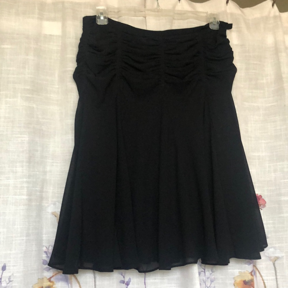 100%polyester knee length skirt,ruffle waist